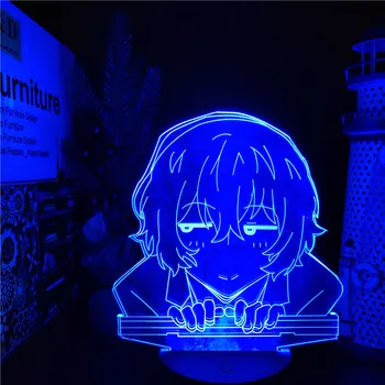 Bungo Túlavých Psov 3D Nočné Svetlo Dazai Anime Lampa Spálne Dekorácie Lampara Lampe Lampara De Noche Dormitorio Vianoce Navidad Svetlo