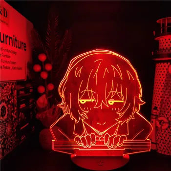 Bungo Túlavých Psov 3D Nočné Svetlo Dazai Anime Lampa Spálne Dekorácie Lampara Lampe Lampara De Noche Dormitorio Vianoce Navidad Svetlo
