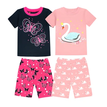 TINOLULING Deti Oblečenie Sady Motýľ Swan Štýl Pre Dievčatká Šport Vyhovuje Deti 2 ks Oblečenia Nastaviť Chlapčenské Pyžamo Pijamas