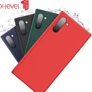 X-Úroveň Puzdro Pre Samsung Galaxy Note 10 Originálne Silikónové Kvapaliny Zadný Kryt Telefónu Pre Samsung Poznámku 10 Plus Prípade Note10
