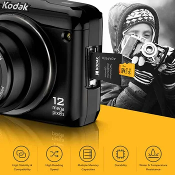 KODAK Micro SD 128 gb kapacitou 256 GB microsd 512 gb Pamäťovú Kartu Flash, 32 GB, 64 GB U1 TF 4K Triedy 10 tarjeta Micro SD Karty U3 UHS-I 16GB