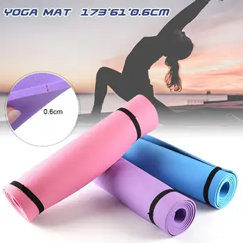 EVA Yoga Mat 6 mm Vysoká Hustota Non-Slip Multi-Funkčné Cvičenie Jogy Mat s Remienok