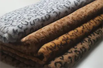 Imitácia králik kožušiny Leopard tlač plyšové handričkou pultu pozadí obrus gauč dekoratívny materiál,160 cm*50 cm/ks