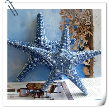 1Pcs tvorivé Farebné Starfishe DIY Umelé Prírodné Prst sea star svadobné Domov Bar Stenu Dekoratívnych remesiel 13*13 cm