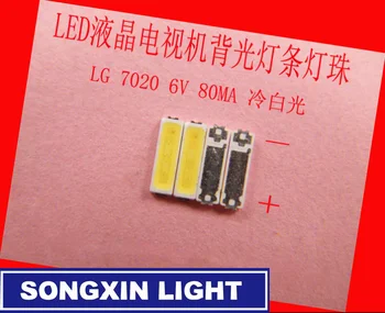 1000PCS LED 7020 svetlo emitujúca Svetlo Korálky Vysoký Výkon 1W 6V studená biela Pre Pôvodné LG LED LCD TV Podsvietenie Aplikácie