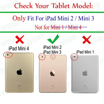 Ultra Slim Smart cover obal Pre Nový iPad Mini 2 Mini 3 Sietnice Chrániť Smart Case s Automatickým Spánku pre iPad mini2 / iPad mini 3