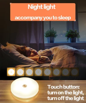 Mini Spoplatnené LED Nočné Osvetlenie PIR Magnetické Infračervené Sľub dimm Stolná Lampa Nástenné svietidlá na Posteli, Spálne, Skrine Schodoch domov