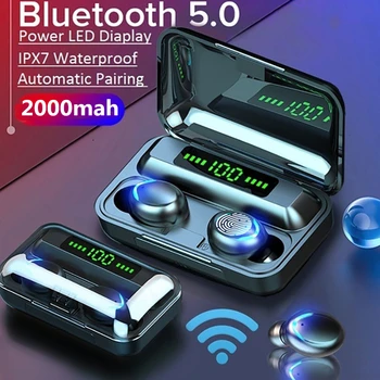Tws Bezdrôtové Slúchadlá Bluetooth 5.0 Slúchadlá s Nabíjanie Prípade, LED Displej, Vodotesné Slúchadlá pre Práce Home Office Športy