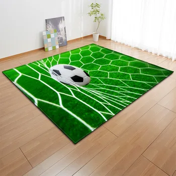 3D Zelená Futbal koberec miestnosti, deti baseball koberec oblasti salón, spálne, obývacej miestnosti podlahové rohože deti veľké koberce domov na mieru