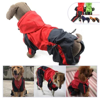 Veľký Pes Pršiplášť Nepremokavé Oblečenie Dážď Jumpsuit Pre Veľké Stredné Malé Psy Zlatý Retriever Labrad Vonkajšie Pet Kabát Oblečenie