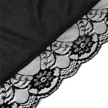Móda Ženy Sexy Black Silk Satin Kimono Župan Čipky Bielizeň bridesmaid, rúchu peignoir femme E1
