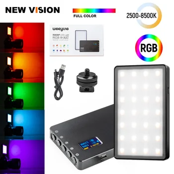 VILTROX Weeylife RB08P RGB 2500K-8500K Mini Video LED Svetlo Prenosné Vyplniť Svetla vstavaná Batéria pre Kamery Telefónu Streľba
