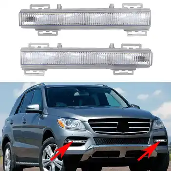 2KS LED Auto Predné Denných prevádzkových DRL Svetlo Hmlové svetlomety Pre Mercedes Benz W166 ML350 ML400 X204 GLK350 2012-2049065501