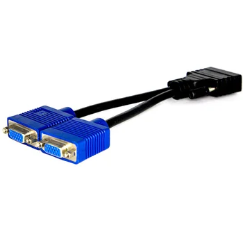 Vysoká Kvalita 1pcs Molex DMS-59 DMS59 59Pin DVI Male na 2-Port VGA Žena Videa Y Splitter KRÁTKY Kábel 1 ks na 2 MONITOR