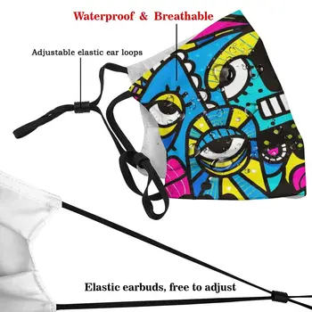 Breathwork Pablo Picasso Non-Jednorazové Úst Tvár Masku Proti Oparu Prachotesný ochranný Kryt Respirátor Utlmiť Masky s Filtrami