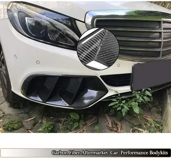 Predný Nárazník Air Vent Kryt Zásuvky Oka Gril pre Mercedes-Benz W205 Base Sedan C180 C300 - 2018 C Triedy Uhlíkových Vlákien / FRP