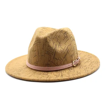Muži Fedora klobúky ženy Kovboj Jednoduché vlnená čiapka jazz klobúky Britský štýl klobúk Módny klobúk jeseň zima veľká spolu Multicolor klobúk