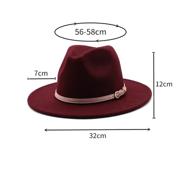 Muži Fedora klobúky ženy Kovboj Jednoduché vlnená čiapka jazz klobúky Britský štýl klobúk Módny klobúk jeseň zima veľká spolu Multicolor klobúk