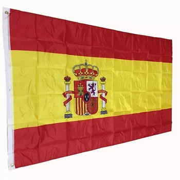 Doprava zadarmo 90*150 CM Španielsko Polyester obojstrannej Tlače Národnej Vlajky Bar&Loď Závesné Dekorácie Zástavy Vlajky Lietania