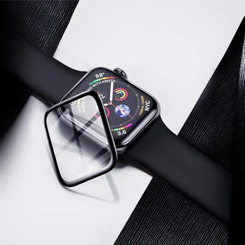 Full screen protector fólia pre Apple hodinky 5/4/3/2 9H 3D Tvrdeného ochranné sklo pre iwatch 42mm 44 mm 40 mm 38 mm