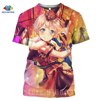 DIY Fashion T-shirt Harajuku Guitar Rock Tees 3d Idol Dievča Košele Tlač Lásku Žiť Mužov AnimeT Tričko Ženy Homme Loli Dievča Topy