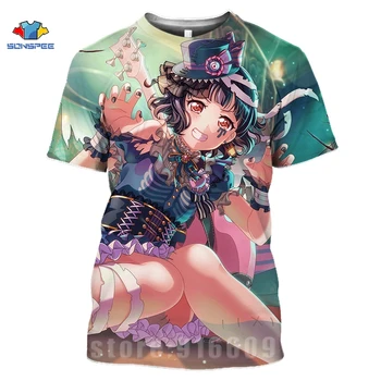 DIY Fashion T-shirt Harajuku Guitar Rock Tees 3d Idol Dievča Košele Tlač Lásku Žiť Mužov AnimeT Tričko Ženy Homme Loli Dievča Topy