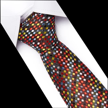 Luxusné pánske Kravaty pre svadobné Business bežné slim väzby Classic polyester tkaný strany, Kravaty, Módne Koberčeky bodky Muž kravatu