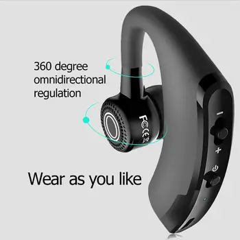 Nový Vzor, V9 Stereo Super Bass Business Bluetooth Earset Smart Low-power Sport Headset Ultra-low Voltage Edition 200*50*20 mm