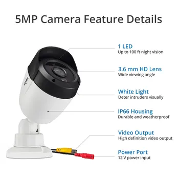 SANNCE 8CH DVR 5 M-N KAMEROVÝ Systém videorekordér 4pcs 5MP Fotoaparát AI Ľudských Detekcie Nočné Videnie Bezpečnostné Kamery Surveillance Súpravy