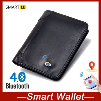 Smart mužov peňaženky anti-stratil pravej kože človeka vysoká kvalita krátke peňaženky Multi-funkčné peňaženky, pánske kabelky na darček