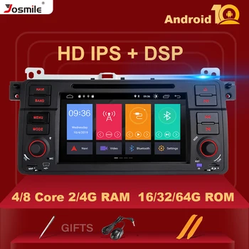 8core IPS s veľkosťou 4 gb, 64 G 1 Din Android 10 autorádio DVD Pre BMW E46 M3 Rover 75 Kupé 318/320/325/330/335 Navigáciu Multimediálne Stereo