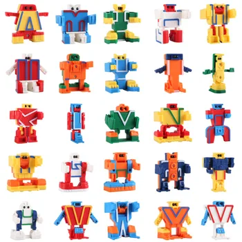 Besegad 26pcs Deformácie Abecedy Robot List Vzdelávacie Puzzle Tos na Narodeniny Vianočný Darček Batoľa Deti ABC Vzdelávania