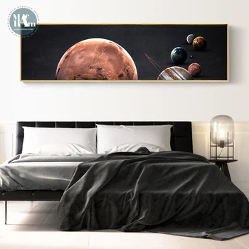 Nordic Priestor planéty astronaut Dlho Obrázok na stenu Plagát maľovanie obývacia izba, spálňa, izba hlavu Plátno na Maľovanie na Stenu Umenie nástenná maľba