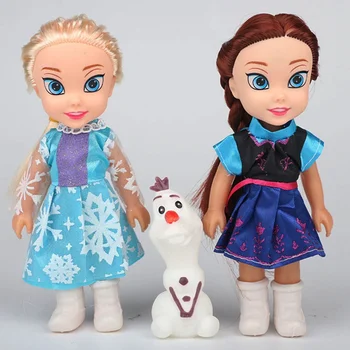 2ks/set Disney Princezná Roztomilá Bábika Anna Elsa Snehová Kráľovná PVC Model Hračky, Bábiky Pre Deti Dievča Narodeninám S Retail Box