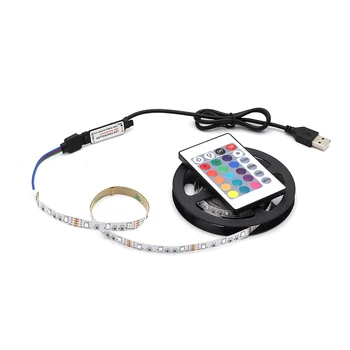Diaľkové ovládanie RGB LED Pásy Svetla SMD 2835 1m 2m 3m 4m 5m USB Flexibilné Multicolor Páse s nástrojmi dióda led Lampy, TV Podsvietenie Displeja