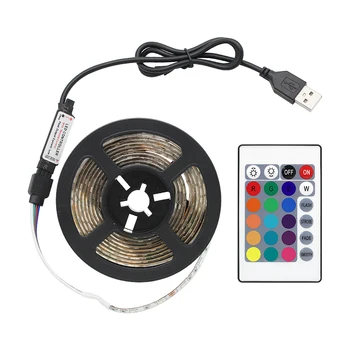 Diaľkové ovládanie RGB LED Pásy Svetla SMD 2835 1m 2m 3m 4m 5m USB Flexibilné Multicolor Páse s nástrojmi dióda led Lampy, TV Podsvietenie Displeja