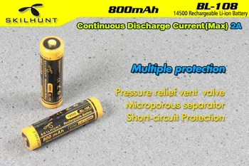 Skilhunt BL-108 3.6 V 800mAh 14500 nabíjateľná Li-ion batéria