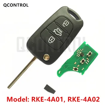 QCONTROL Auto Flip Diaľkové Tlačidlo Oblek pre HYUNDAI RKE-4A01 alebo RKE-4A02 433-EÚ-TP 433MHz s ID46 Keyless Vstup Automobilov