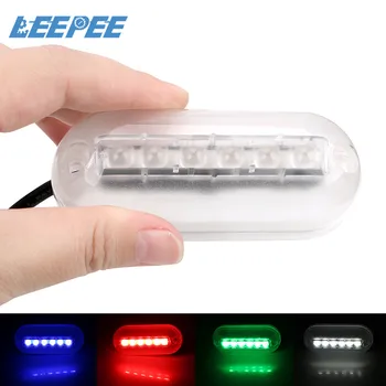 LEEPEE 6 LED Atmosféru Svetla Univerzálny Auto-styling Auto Doplnky, Nepremokavé Auto Dekorácií Biela/Červená/Modrá/Zelená Led