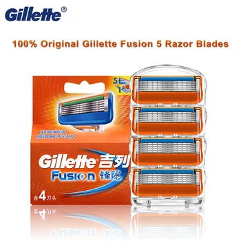 Pôvodné Gillette Fusion5 Holiace Žiletky Originálne 5 Vrstiev Bezpečnosti Žiletku S Presný Zastrihávač Kazeta Na Holenie
