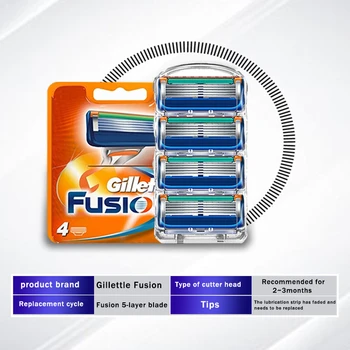Pôvodné Gillette Fusion5 Holiace Žiletky Originálne 5 Vrstiev Bezpečnosti Žiletku S Presný Zastrihávač Kazeta Na Holenie