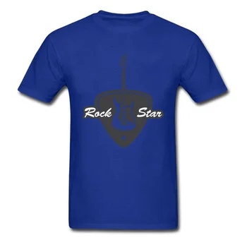 Rock Guitar T-shirt Mužov Punk Štýl Tričko Biele, Sivé Vrcholy & Tees Jednoduché Streetwear Vlastné Študenti Zľava Oblečenie Bavlna