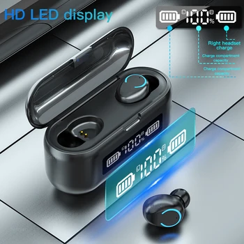 Bezdrôtové Slúchadlá Bluetooth Slúchadlá V5.1 TWS 2000mAh LED 9D Stereo Športové Vodotesné Slúchadlá Slúchadlá Slúchadlá Slúchadlá