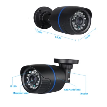 Hamrolte CCTV Kamery Sony IMX307 Senzor Ultralow Osvetlenie Nightvision 2.8 MM širokouhlý Objektív 2.0 MP 1080P Vonkajšie AHD Fotoaparát