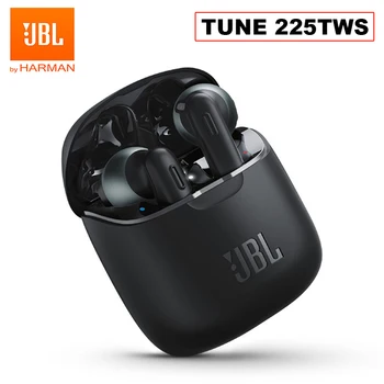 JBL NALADIŤ 225TWS Pravda, Bezdrôtová Bluetooth Slúchadlá T225TWS Zníženie Hluku Stereo Slúchadlá Basy Zvuk Slúchadiel, Mikrofónu Plnenie Prípade
