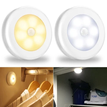 Senzor pohybu Svetelný Bezdrôtový Lampa Led Nočné Osvetlenie, Spálňa Decor Noci, Lampa na Stene Skrine Šatníkové Skrine, Schody Kuchyňa