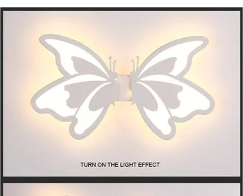 Moderné LED Nástenné svietidlo s butterfly tienidlo Pre Kúpeľne, Spálne, 24W Stenu Sconce Biele Vnútorné Osvetlenie lampa arylic