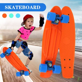 Detská hračka Kompletný Ryby Skateboards pre Začiatočníkov Kop Skate Board pre Chlapcov, Dievčatá, Deti 57x15cm