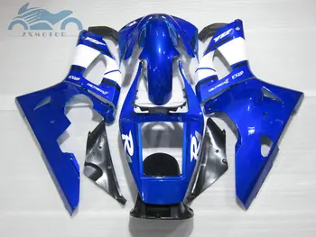 ABS plast motocykel kapotáže Súpravy, vhodné pre YAMAHA YZF R1 1998 1999 YZFR1 98 99 aftermarket horské súprava modrá biele karosérie
