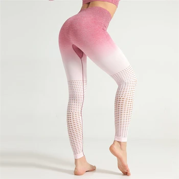 2020 gradient jóga nohavice bezšvíkové telocvični legíny ženy pančuchové nohavice fitness vysoký pás cvičenie so systémom kompresie leginy šport femme